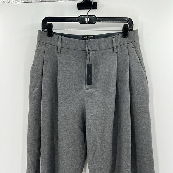 Rag & Bone Women's Cecily Ponte Pant Barrel Leg - Charcoal - 4 - NWT - Picture 2 of 11